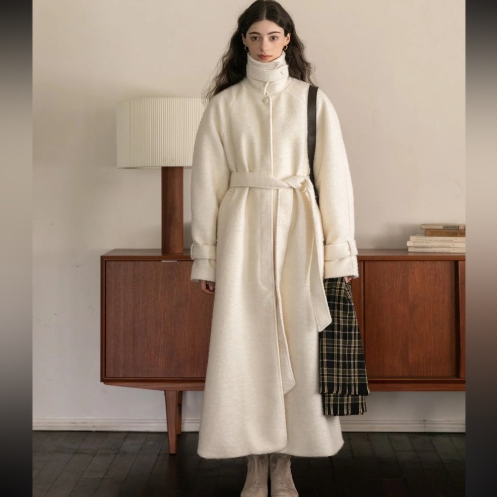 Tender Avenue White Long Coat